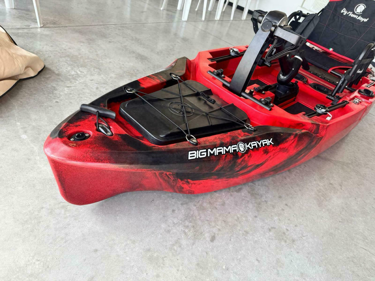 Kayak fishing a Pedali divisibile Big Mama Triken 330 S live, con ruote e vasca del vivo