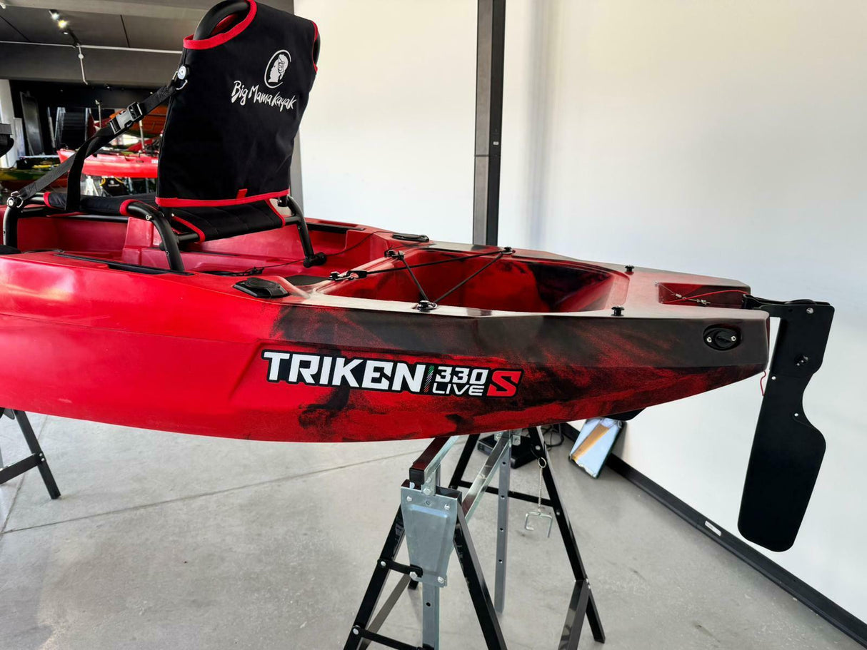 Kayak a Pedali divisibile Big Mama Triken 330 S live, con ruote e vasca del vivo
