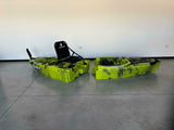 Kayak fishing a Pedali divisibile Big Mama Triken 330 Live S, con ruote e vasca del vivo - SCAFO GRIGIO NERO, gavone ROSSO