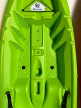 kayak fishing canoa GIL 2.0 BIG MAMA KAYAK canoa monoposto da 254 cm + 2 p.canne interni + seggiolino + pagaia - ARANCIO