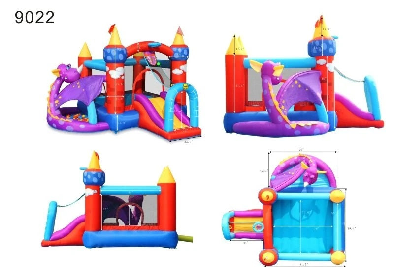 Gioco Gonfiabile Draghetto Art.9022 - Mis. 350 X 350 Cm Motore Incluso Offerta Giochi Gonfiabili In Vendita Su Timesport24