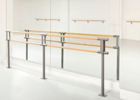 Supporto Per Doppia Sbarra Da Fissare Al Suolo Mod.pina Fix Cod.30590221 Dinamica Ballet (sbarre In Legno Non Incluse)