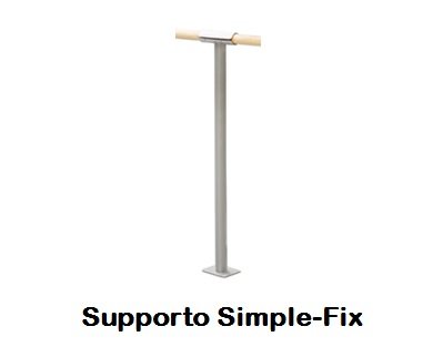 Supporto Per Sbarra Singola Da Fissare Al Suolo Mod.simple-fix Cod.30590720 Dinamica Ballet (sbarra In Legno Non Inclusa)