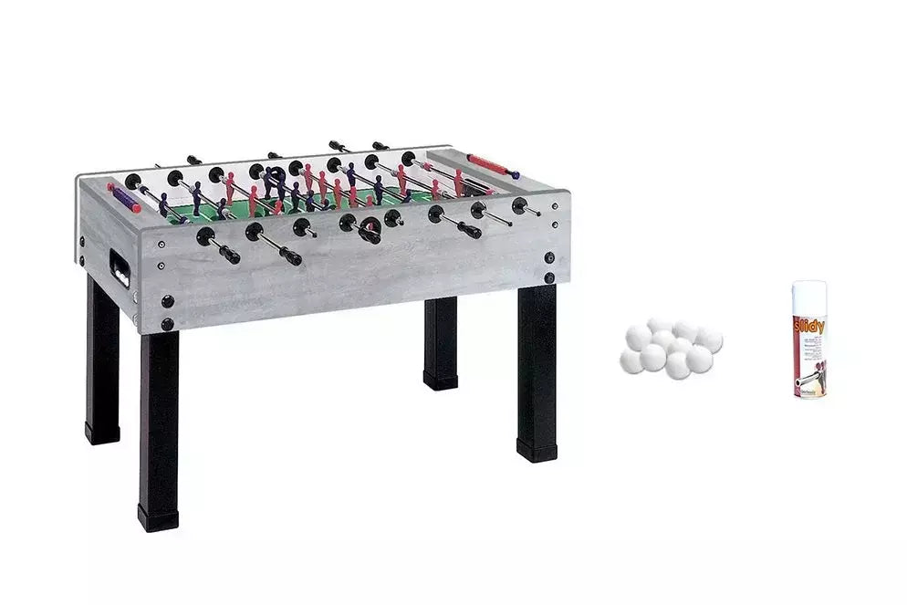 Offerta Garlando G500 Rovere Grigio Calciobalilla Aste Uscenti Piano Gioco Vetro + 50 Palline + Spray Lubrificante Aste Offerte Biliardini In Vendita Su Timesport24