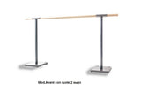 Sbarra Danza Mobile Mod. Avant Con Ruote Con Una Sbarra In Legno Di Pino Lunghezza 2 Metri - Base In Acciaio Cod.30591722 Dinamica Ballet