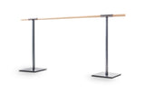 Sbarra Danza Mobile Mod. Avant Senza Ruote Con Una Sbarra In Legno Di Pino Lunghezza 2 Metri - Base In Acciaio Cod.30591822