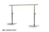 Sbarra Danza Mod.juliette Per Principianti Base In Acciaio Mobile Con 1 Sbarra In Legno Da 2 Metri E Altezze Regolabili Cod.30591522 Dinamica Ballet