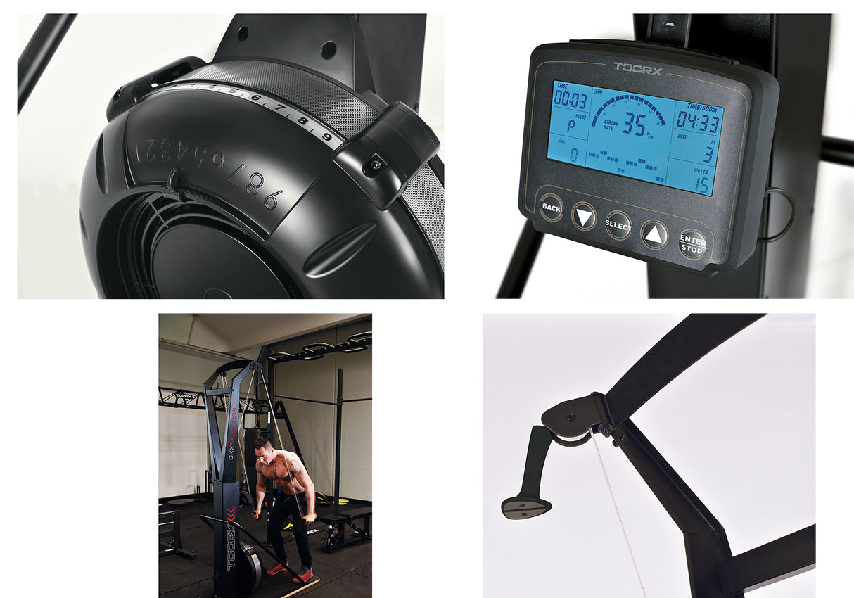 kit composto da Ski Trainer SKX SKI CROSS Resistenza ad Aria + PEDANA COD.PED-SKX-SKI-CROSS - Linea Toorx Professional Line