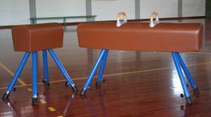 Ag260 - Cavallo Con Maniglie Rivestito In Cuoio Naturale - SC851215