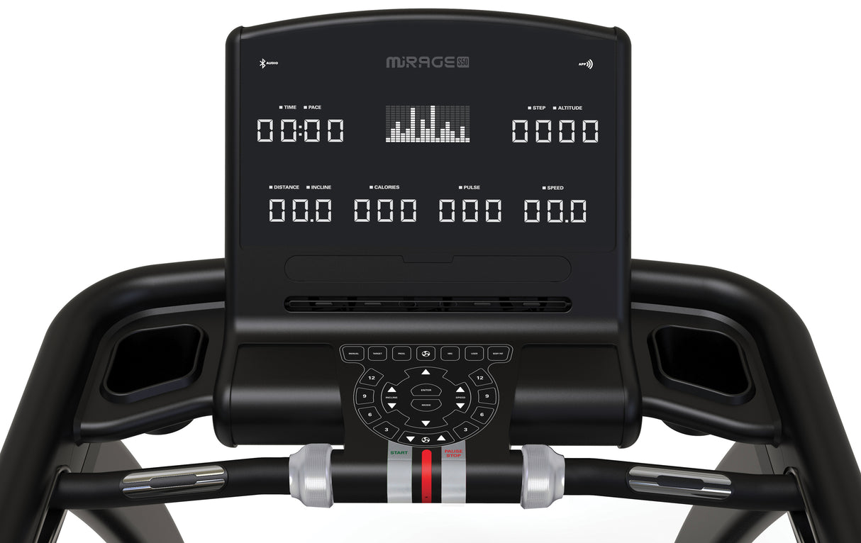 MIRAGE S50 HRC TAPIS ROULANT APP READY 3.0 MOTORE AC con fascia cardio inclusa APP READY 3.0 compatibile con Zwift, Kinomap e I-console - inclinazione elettrica - piano corsa 148 x 51 cm - velocità 20 km/h - utente 140 kg COD.MIRAGE-S50 TOORX