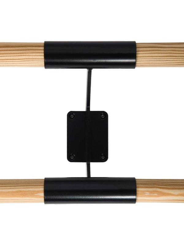 Supporto Sbarra fissa a parete Arabesque Doppia Black Dinamica Ballet Cod. 30590331 (sbarra non inclusa)