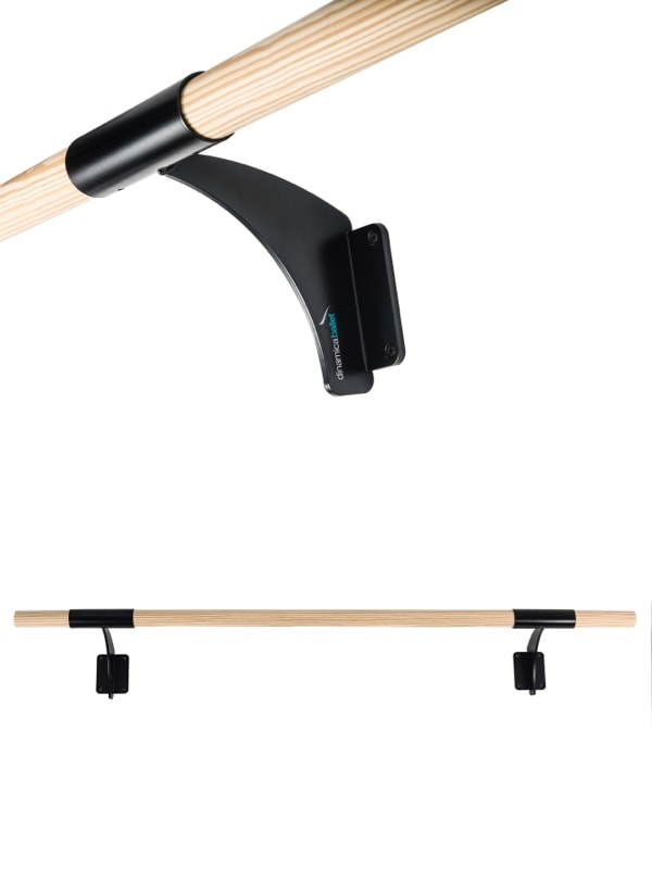 Supporto Sbarra da danza fissa a parete Arabesque Black Dinamica Ballet Cod. 30590431 (sbarra non inclusa)