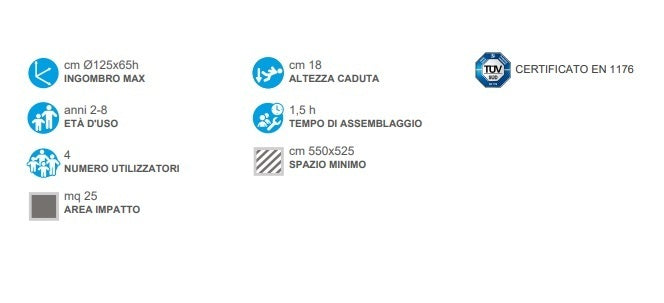 Giostra Con Sedili 4 Posti Filo Pavimento Cod.833 B - Giochipark -
