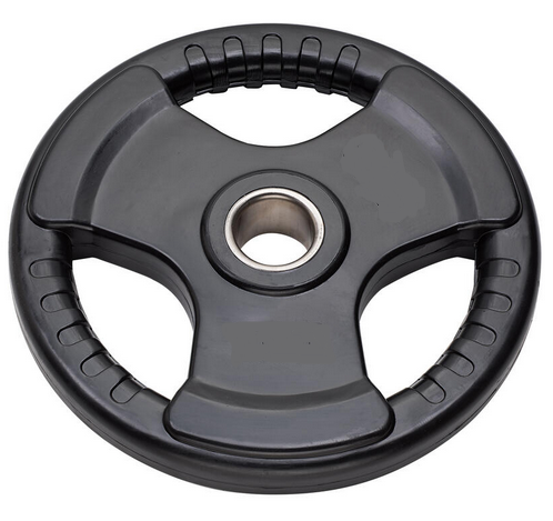 Disco Olimpico Gommato Tri-Grip foro - 50 mm- linea Diamond cod. DGGD