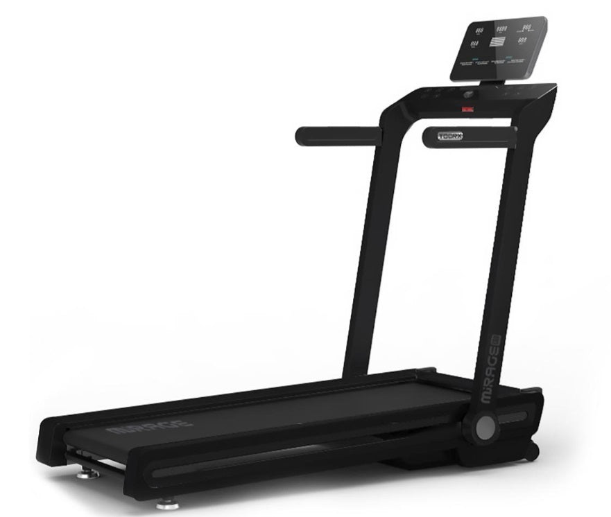 Tapis Roulant Toorx Mirage C60 Hrc Tapis Roulant Salvaspazio Con Inclinazione Elettrica - Piano Corsa 143 X 48 Cm - Peso Max Utente 120 Kg - Velocità 18 Km/h Toorx Compatibile Zwift App E Kinomap Cod.mirage-c60-b Tappeto Elettrico Palestra