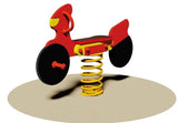 Gioco A Molla Moto 1 Posto In Legno Da Interrare Cod.508M A/B A Giochipark - En 1176 Certificati Tuv
