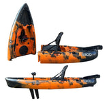 KAYAK A PEDALI DIVISIBILE IN 2 CON PINNE BIG MAMA START S300 colore bianco nero