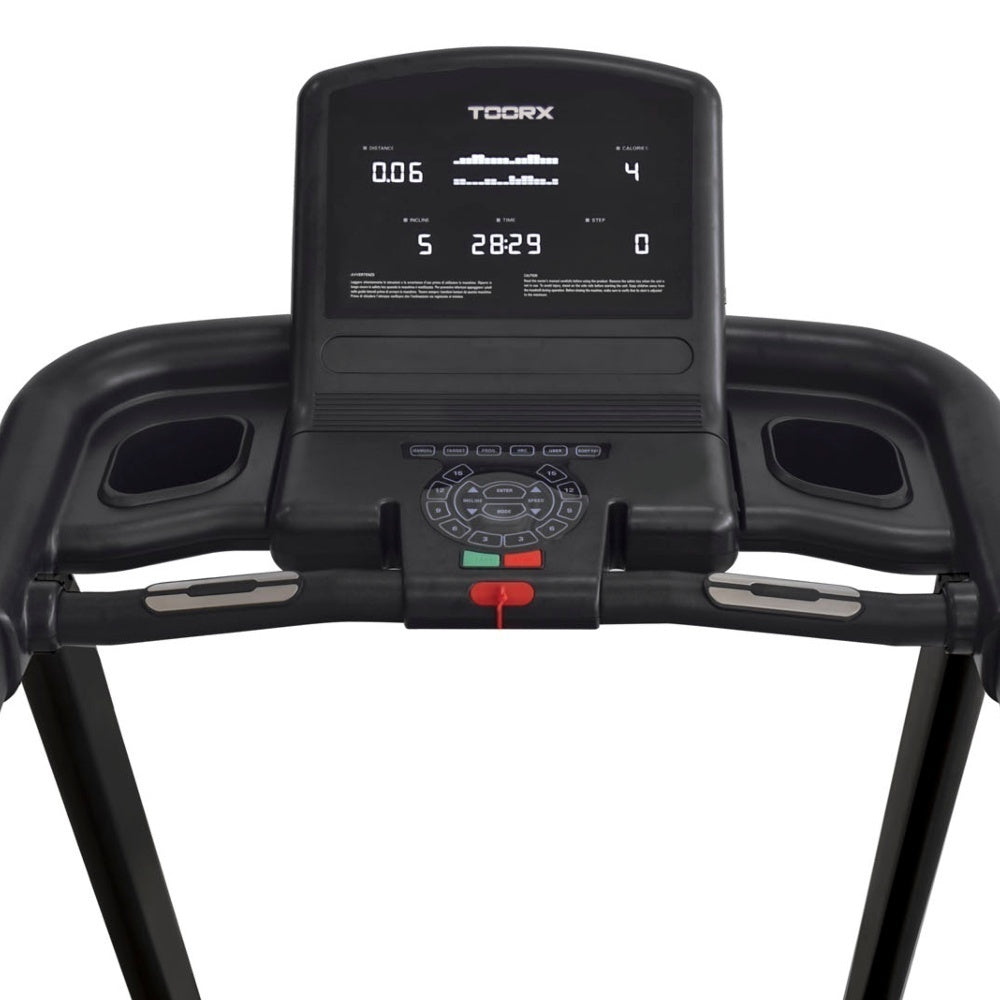 Treadmill Salvaspazio Tapis Roulant Experience Plus Hrc Ready 3.0 Toorx - Inclinazione Elettrica Motore AC e Fascia Cardio Inclusa - Velocità 1,0 - 22,0 Km/h Piano Corsa 150x51 cm - Utente 130 kg - Tappeto Elettrico Palestra