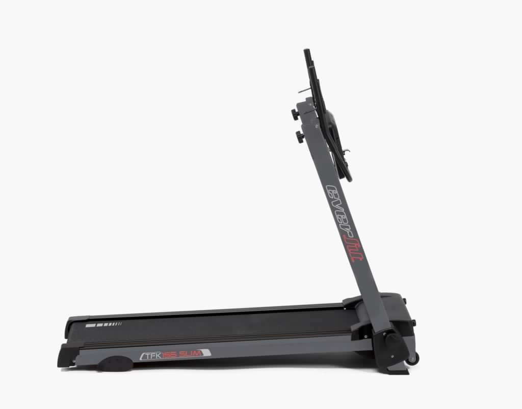 Tapis Roulant TFK-155 Slim Ultracompatto Salvaspazio Inclinazione Manuale Linea Everfit Velocità; 0,8 - 14,0 Km/h Piano di corsa; 40 x 122 cm Peso max utente; 100 kg Tappeto Elettrico Palestra
