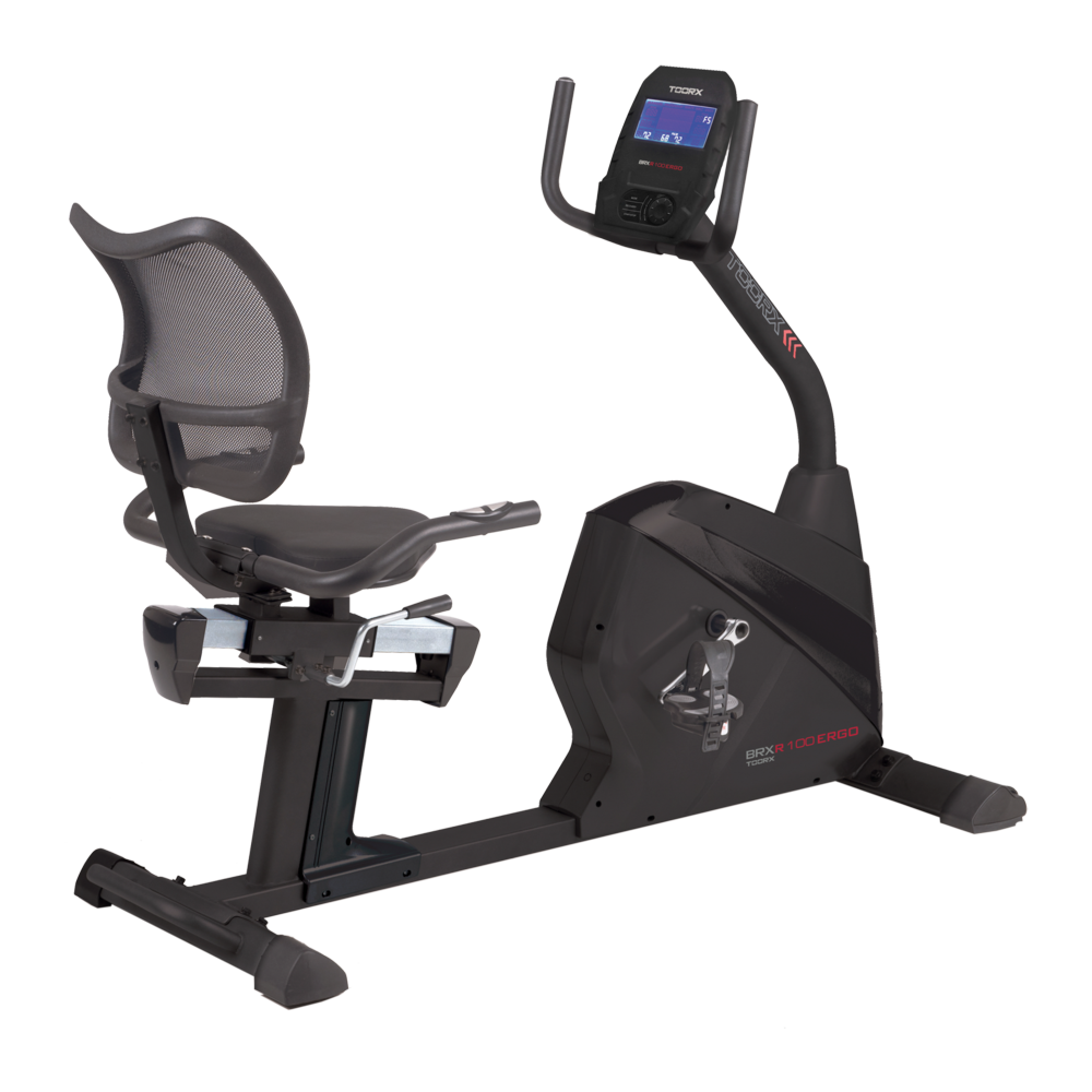 Bici da Camera Brx-r100 Ergo Hrc Cyclette Toorx Recumbent Ergometro Elettromagnetica Con Ricevitore Wireless App Ready - Peso Utente 130 Kg Gym Bike