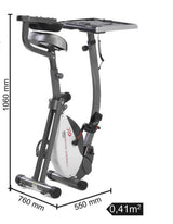 Bici da Camera BRX-OFFICE COMPACT Salvaspazio-Accesso Facilitato-Scrivania Regolabile in Altezza/Inclinazione Linea Toorx PESO MASSIMO UTENTE 100 Kg Gym Bike