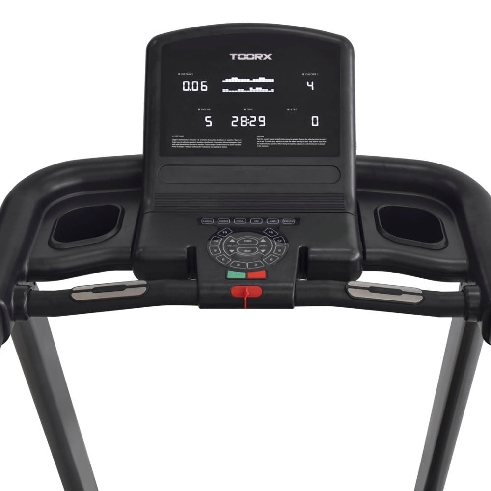 Treadmill Salvaspazio Tapis Roulant Voyager Plus Hrc Toorx Inclinazione Elettrica e Fascia Cardio Inclusa - APP Ready 3.0 - Velocità 1,0 - 20,0 Km/h - Piano Corsa 48 x 141 cm - Utente 120 kg - Tappeto Elettrico Palestra