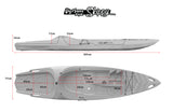 KAYAK MONOPOSTO SKIPPY 2.0 BIG MAMA KAYAK CANOA 305 CM 1 POSTO ADULTO + 1 POSTO BAMBINO + 1 PAGAIA (PACK 1)
