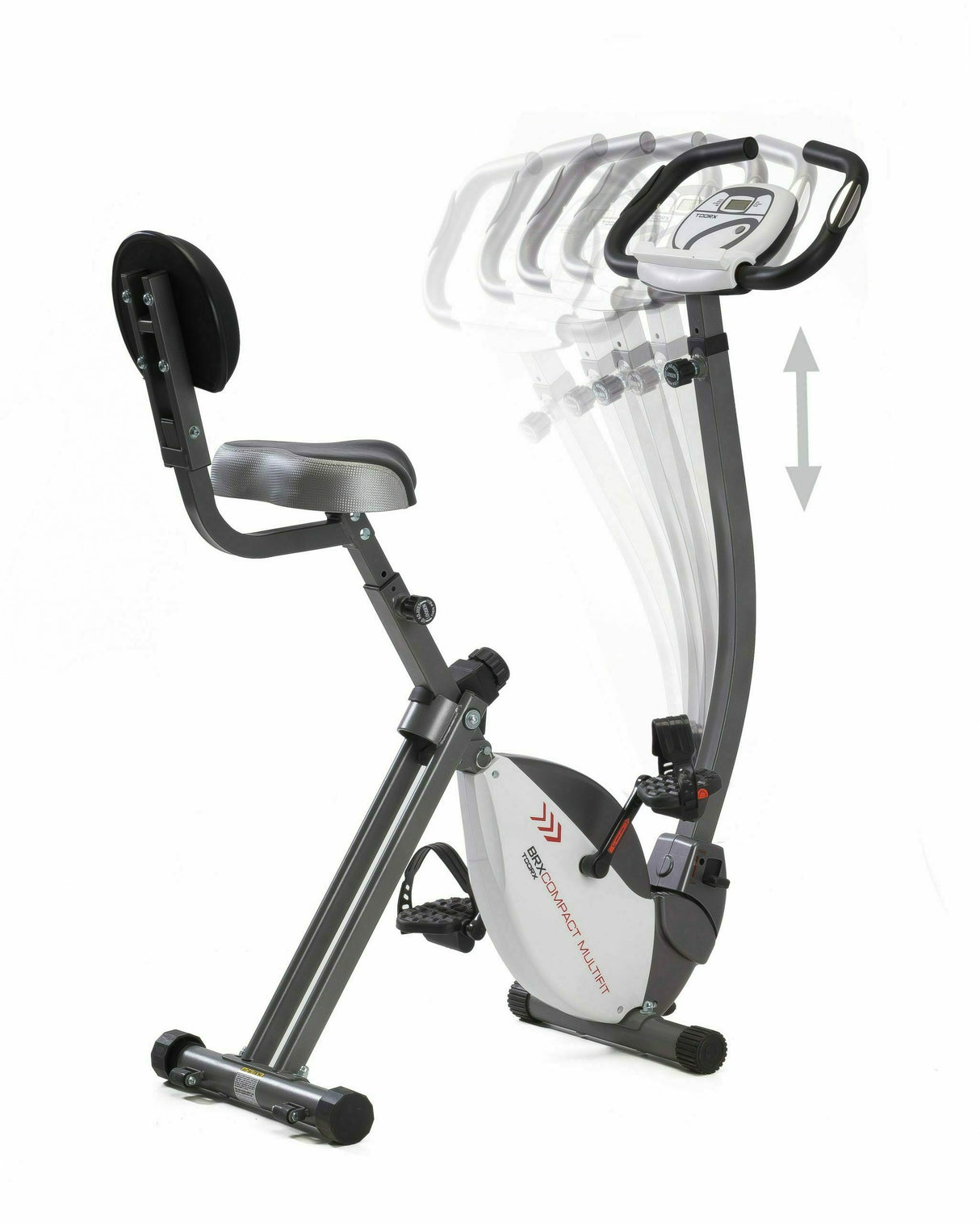 Bici da Camera Richiudibile Brx-compact Multifit Cyclette Salvaspazio Accesso Facilitato E Manubrio Regolabile In Altezza E Inclinazione Toorx Cod.brx-compact-mfit Gym Bike