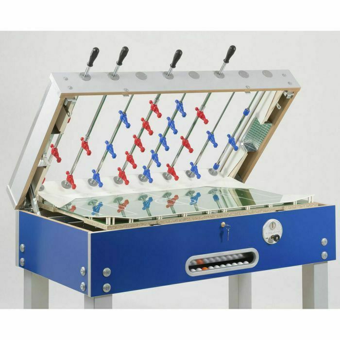 CALCIOBALILLA DA BAR GARLANDO CHALLENGE ASTE USCENTI PIANO GIOCO IN VETRO CON GETTONIERA + 50 palline in omaggio