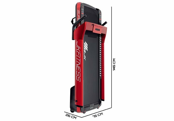 Tapis Roulant Jk Fitness Supercompact 48 Compatibili Zwift E Kinomap - Velocità 16 Km/h - Motore 2.0 Hp - Peso Max Utente 120 Kg Cod.sc-48 Red