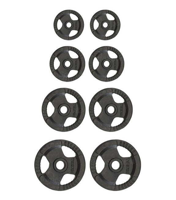 PACK DISCHI GHISA 100 KG TOTALI foro 50 mm (2x5 kg + 2x 10 kg + 2 x15 kg + 2 x 20 kg) TOORX