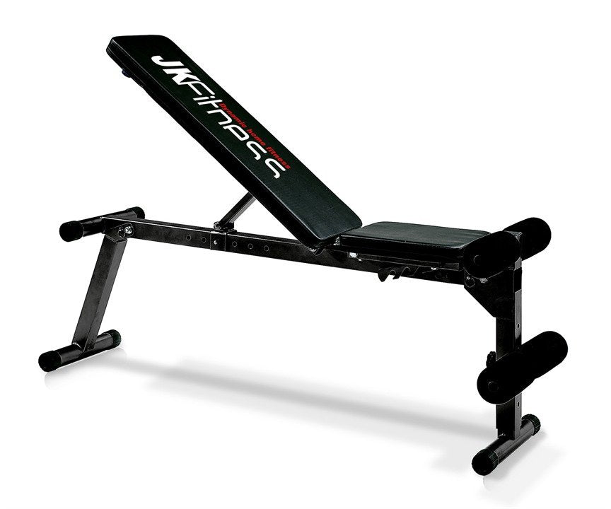 Panca Piana Regolabile E Panca Addominale Jk 6040 Jk Fitness Cod. Jk6040 Per Esercizi; Curl, Leg Curl, French Press, Distensioni, Spinte, Calf