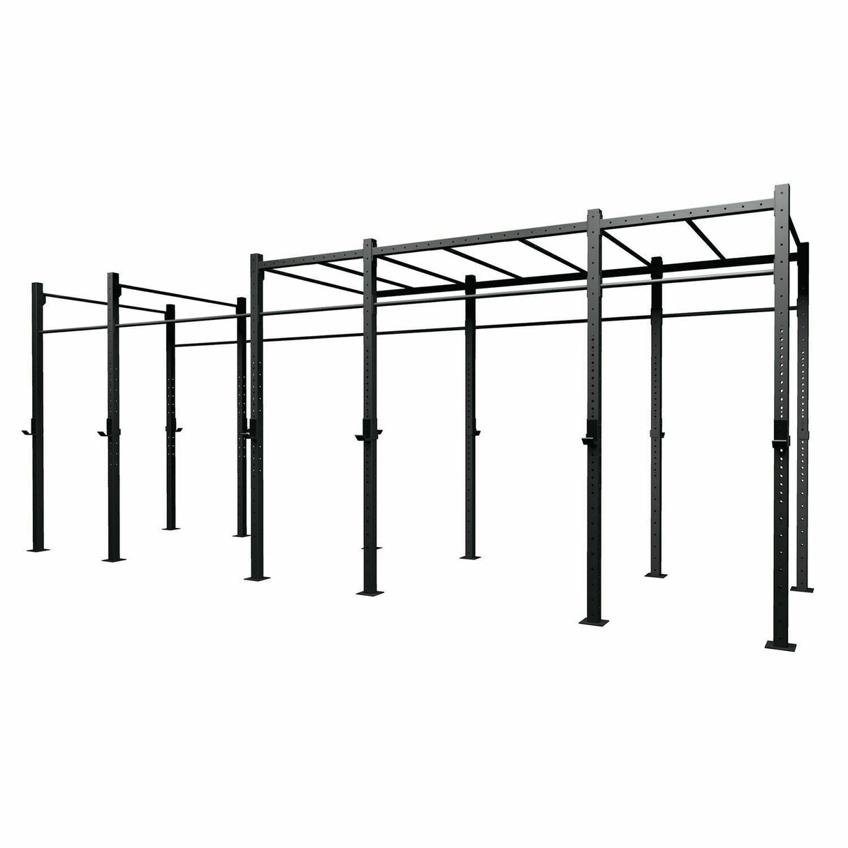 Gabbia MASTER OUTDOOR 5 campate autoportante con Monkey Station NEW! struttura 75 x 75 x 3,2 mm. / 6 coppie di appoggi bilanciere incluse LINEA GABBIE CROSSTRAINING OUTDOOR cod. GO75-5AMS