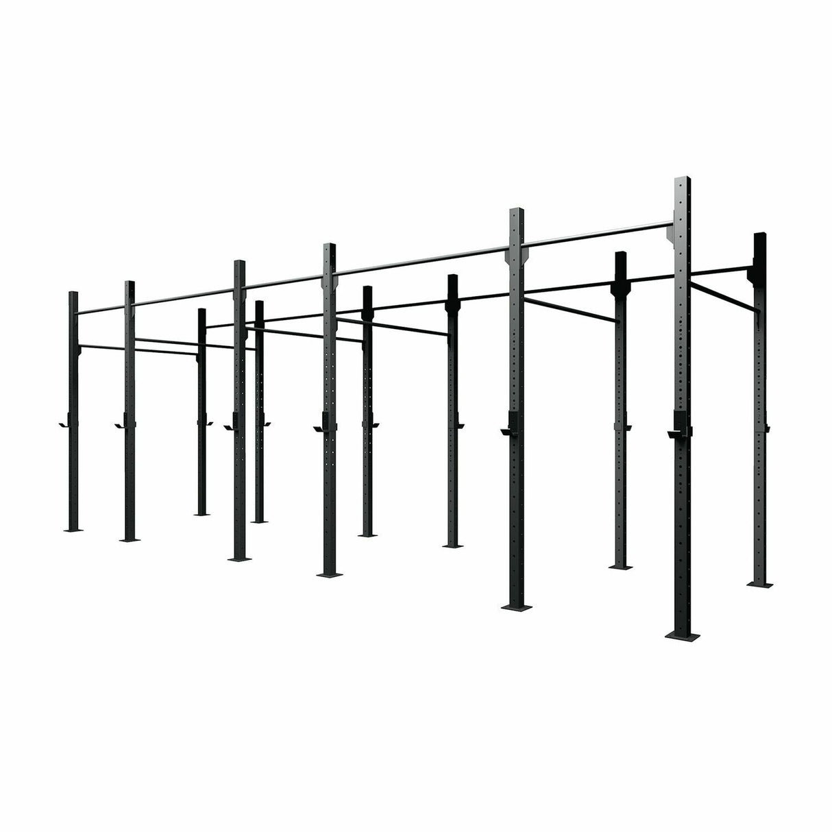 Gabbia MASTER 5 campate autoportante struttura 75 x 75 x 3,2 mm. / 6 coppie di appoggi bilanciere incluse LINEA GABBIE CROSSTRAINING & CALISTHENICS INDOOR cod. G75-5A