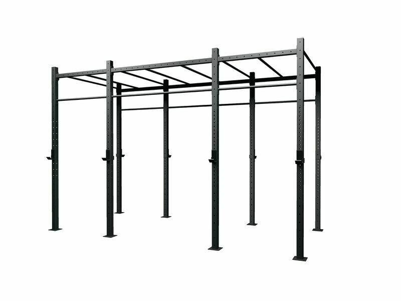 Gabbia MASTER OUTDOOR 3 campate autoportante NEW! struttura 75 x 75 x 3,2 mm. / 4 coppie di appoggi bilanciere incluse LINEA GABBIE CROSSTRAINING OUTDOOR cod. GO75-3A