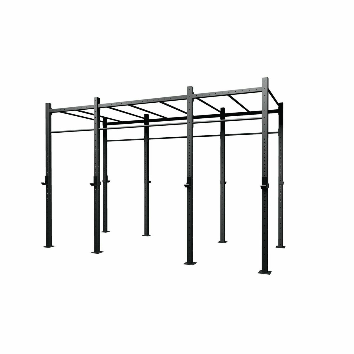 Gabbia MASTER 3 campate autoportante con Monkey Station struttura 75 x 75 x 3,2 mm. /4 coppie di appoggi bilanciere incluse LINEA GABBIE CROSSTRAINING & CALISTHENICS INDOOR cod. G75-3AMS