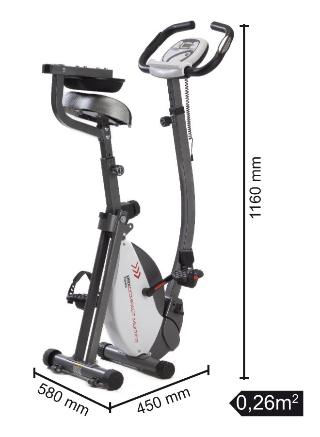 Brx-compact Multifit Cyclette Salvaspazio Accesso Facilitato E Manubrio Regolabile In Altezza E Inclinazione Toorx Cod.brx-compact-mfit Gym Bike Bici da Camera Richiudibile