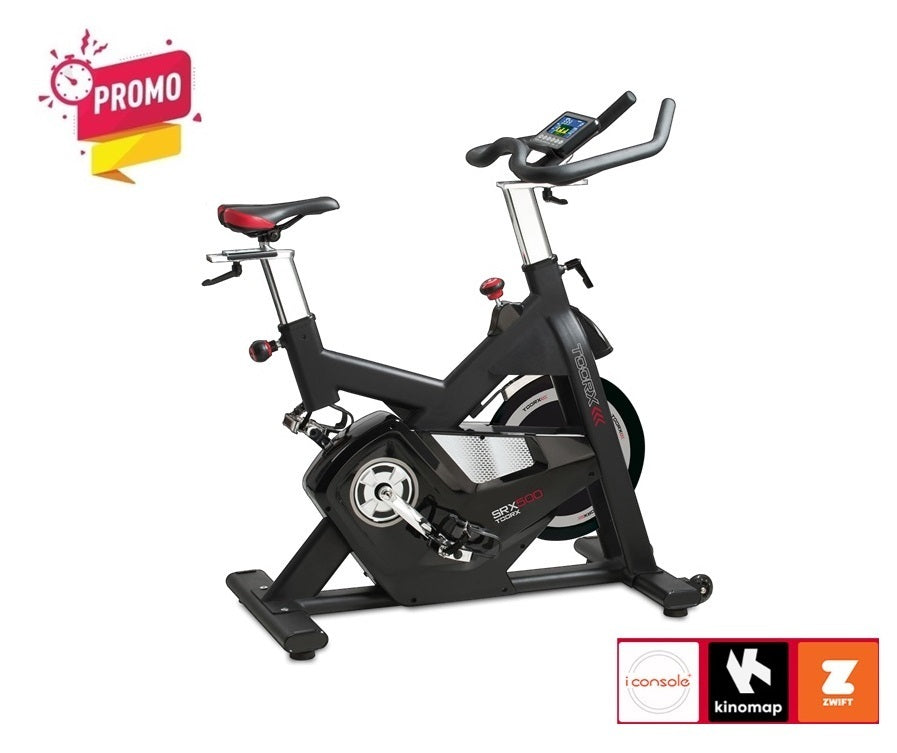 Gym Bike Elettromagnetica SRX-500 HRC Ricevitore Wireless e Fascia Cardio inclusa -APP Ready 3.0- Linea Toorx Chrono Line bike da spinning