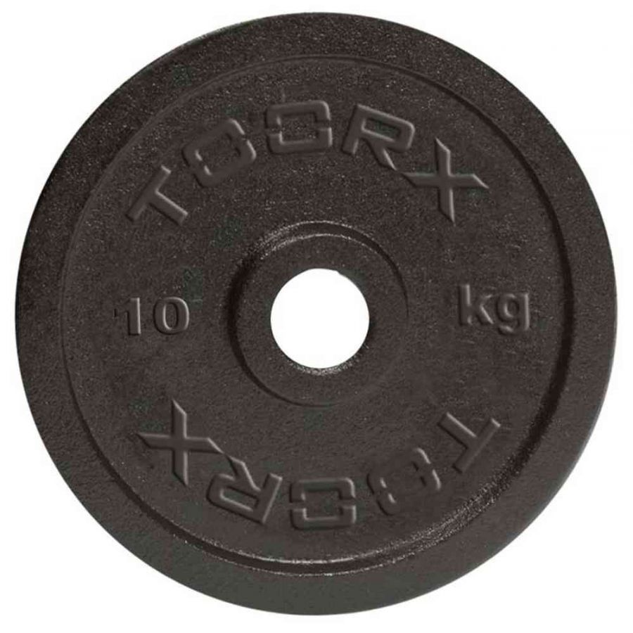 Disco Ghisa Nera - 10 kg. Ø Foro 25 mm. Linea Toorx cod. DGN-10