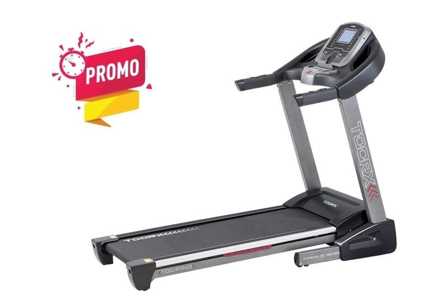 Promo Treadmill Salvaspazio Tapis Roulant Touring 3.0 Toorx Inclinazione Elettrica e Fascia Cardio Inclusa - APP Ready 3.0 - Utente 130 Kg - Velocità: 1 - 22 Km/h - Piano Corsa 53 x 148 cm - Tappeto Elettrico Palestra