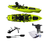 BIG MAMA KAYAK A PEDALI TRIKEN 380 Revolution + motore elettrico BIXPY K1 Outboard Kit con batteria PP-378 Wh v4 + Adattatore centrale Hoodoo Pedal Drive