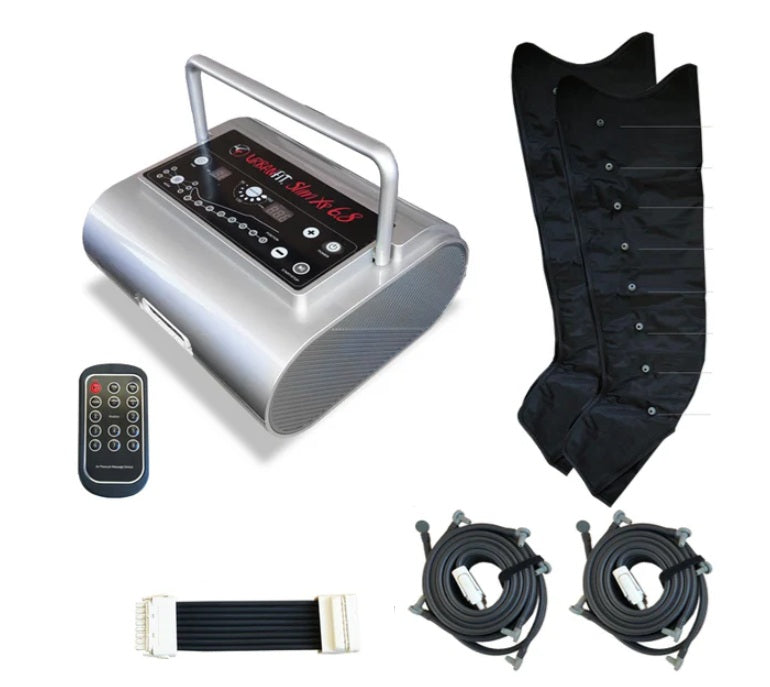 Promo Slim Xp 6.8 Silver Line Apparecchio Pressoterapia Con 8 Camere Cps Con 6 Programmi + 2 Gambali Ad 8 Camere Con Telecomando - Urban Fit